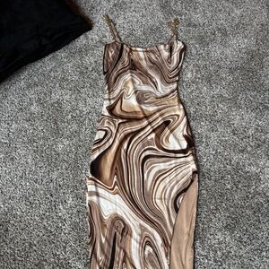 WINDSOR LEG SLIT MIDI DRESS